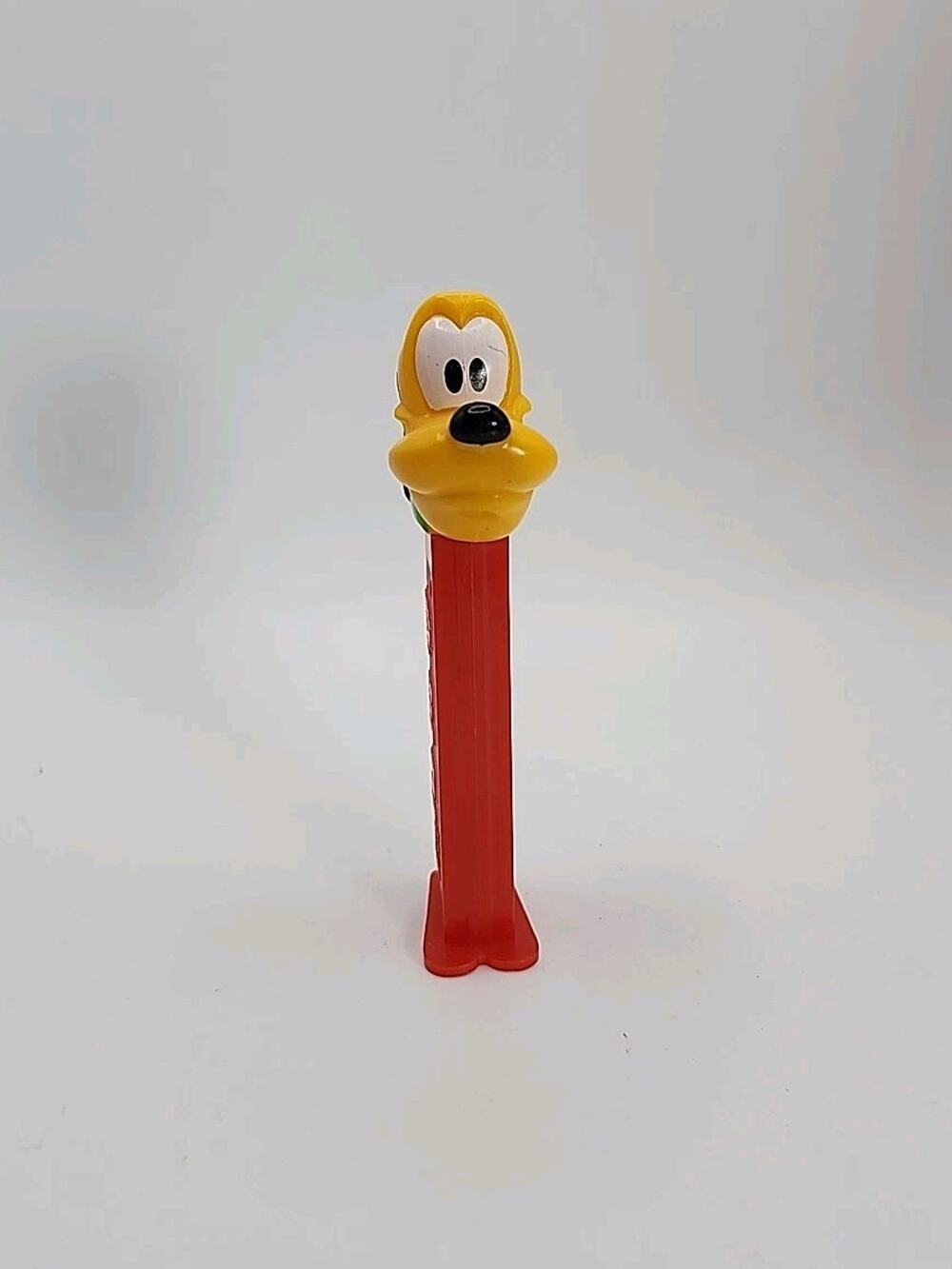 Disney Pluto Pez Dispenser Red Stem with Feet & Green Collar Made in Slovenia